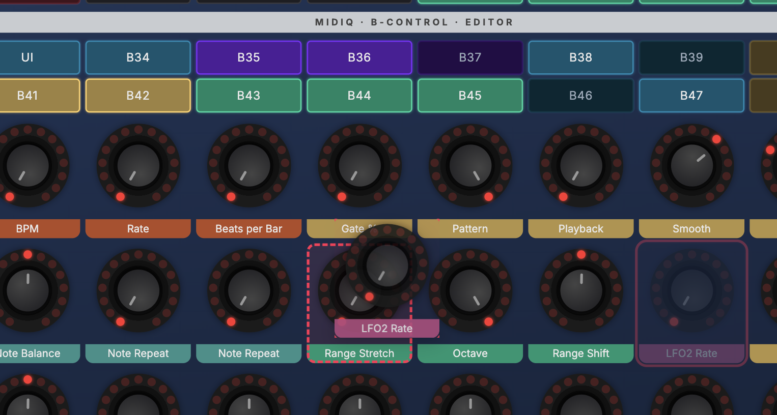 Rearrange encoders, faders, and buttons