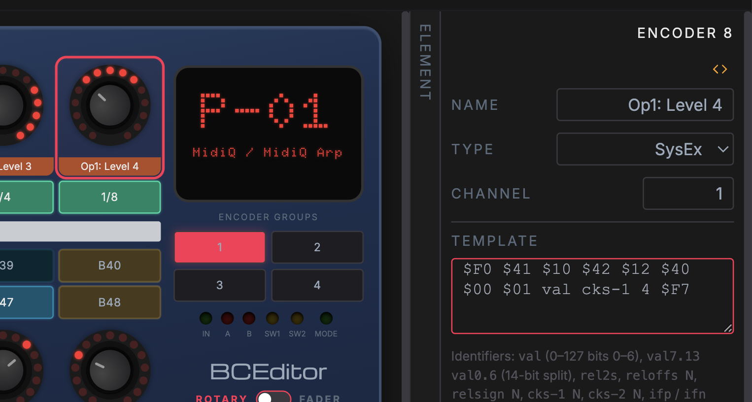Visual MIDI editor